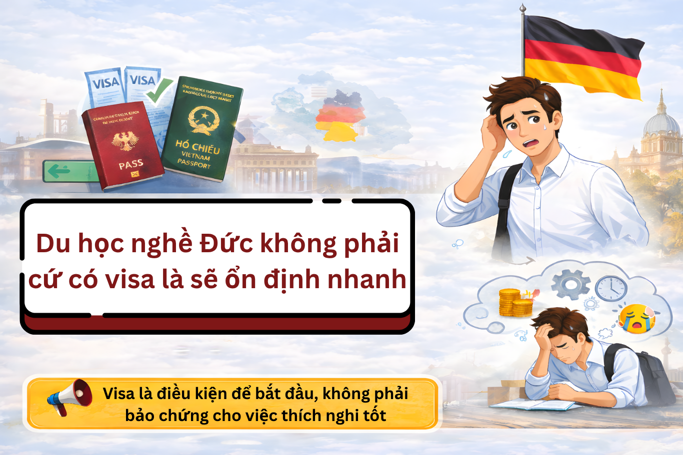 Sự thật đầu tiên: Du học nghề Đức không phải cứ có visa là sẽ ổn định nhanh