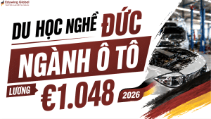 Mức lương du học nghề Đức ngành Công nghệ ô tô năm 2026 khởi điểm từ 1.048 Euro mỗi tháng.