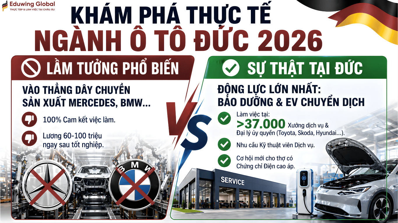Du học nghề Đức ngành ô tô Kfz-Mechatroniker 2026